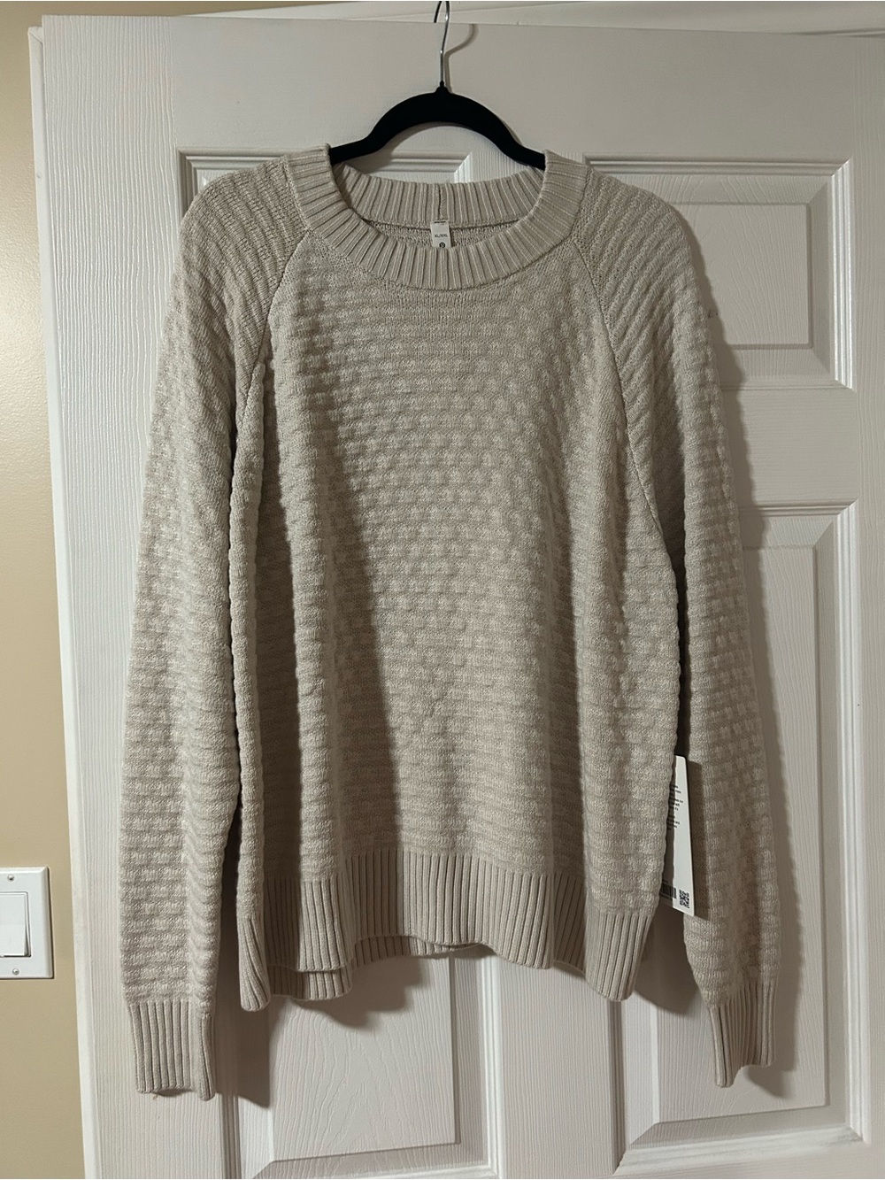 lululemon athletica Cream Textured Crewneck Sweater